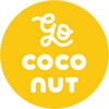 Go Coconut play couch and kids furniture yellow and white logo Logo jaune et blanc du canapé de jeu et meubles pour enfants Go Coconut