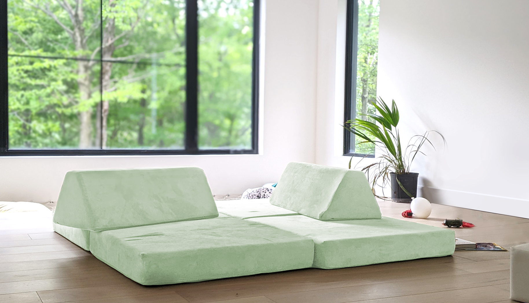 6 Play Couch Color Combination ideas: Transform Your space with Cool Cucumber