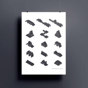 Affiche avec des constructions Charcoal Chill