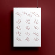 Affiche avec des constructions Cranberry Rain