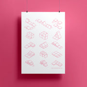 Affiche avec des constructions Pitaya Punch
