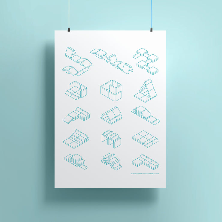 Affiche avec des constructions Sea Berry