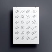 Affiche avec des constructions Charcoal Chill